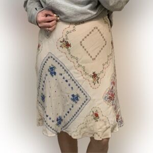 Wild Fable handkerchief hem midi A-line skirt Sz XL Cottagecore Y2K Retro Trendy
